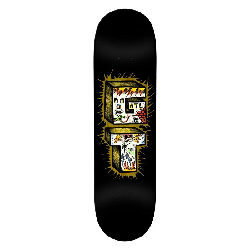 Antihero Skateboard Deck Grant Stacked Black 8.38"