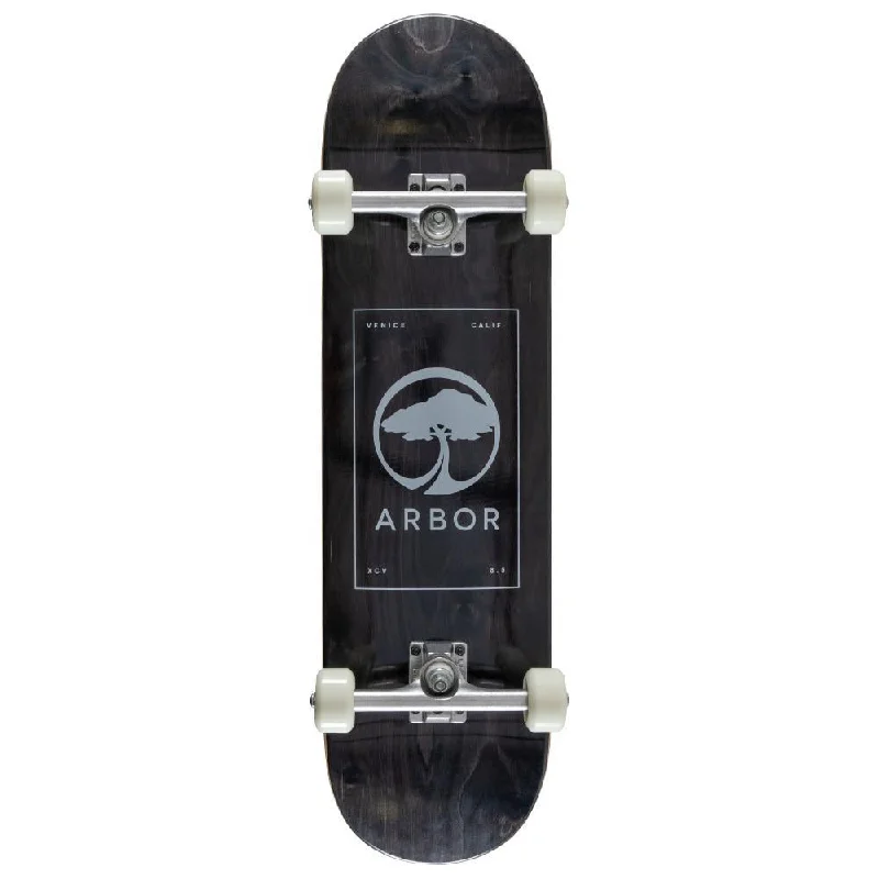 Arbor Street Complete Skateboard Street 8.5 Logo Black 8.5"