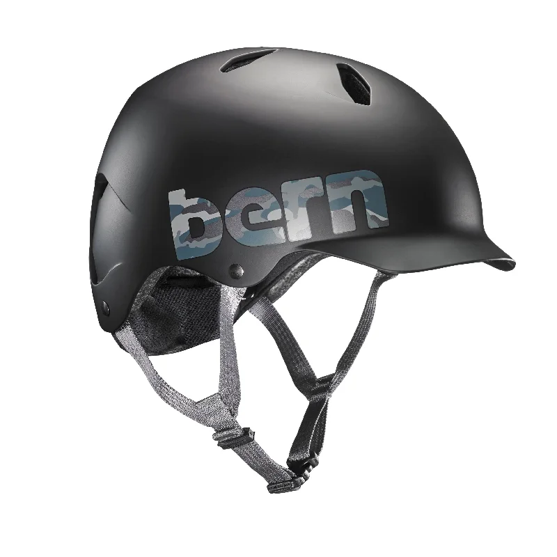 BERN - Bandito Matte Black Camo Logo Helmet