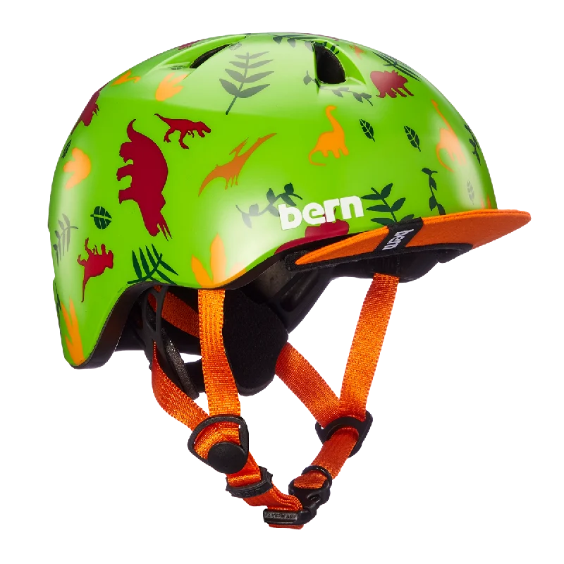 BERN - Tigre Satin Green Dino Kids Helmet