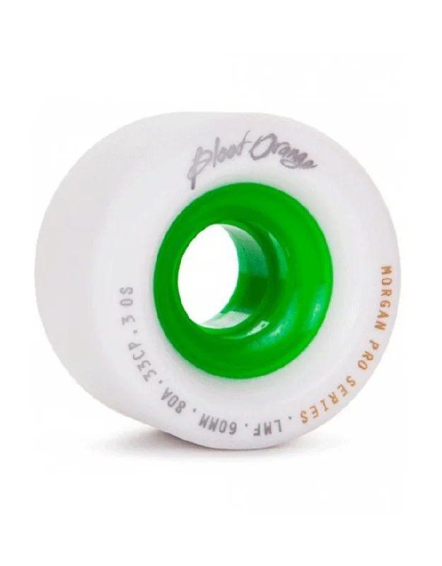 Blood Orange Morgan Wheels White/Green | 65mm/80a