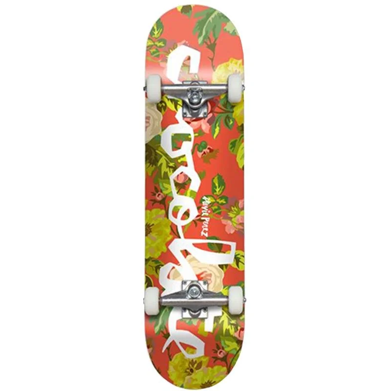 Chocolate 7.5" Perez Floral Chunk Complete Skateboard