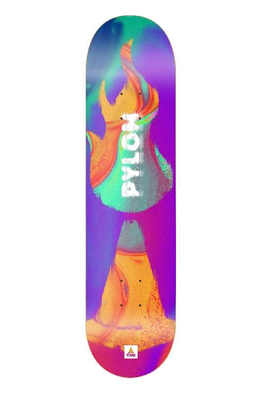 PYLON SKATEBOARDS SWIRL 8.25 INCH WIDE DECK.