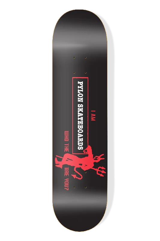 PYLON SKATEBOARDS WHO THE DEVIL ARE YOU 8.25 INCH WIDE DECK.