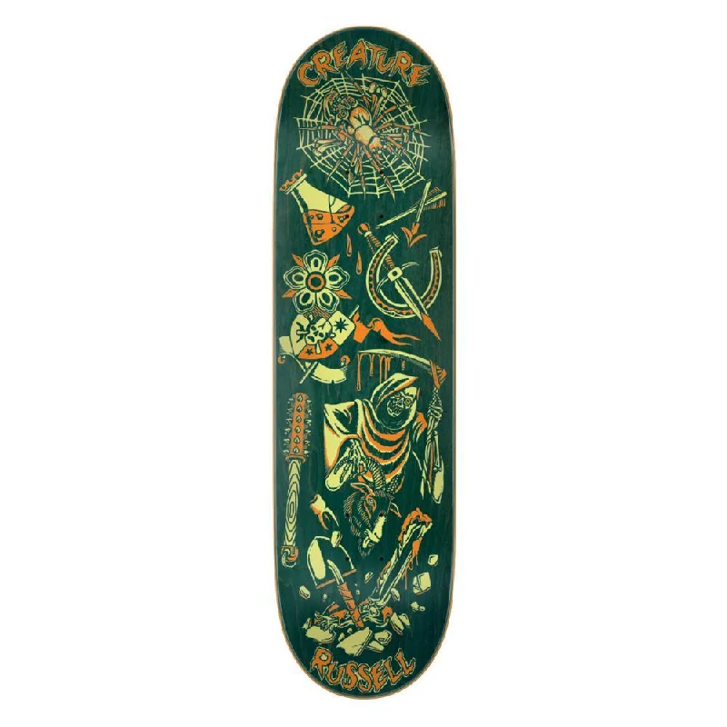 Creature VX Skateboard Deck Russell Fiend Flash Green Multi 8.6"