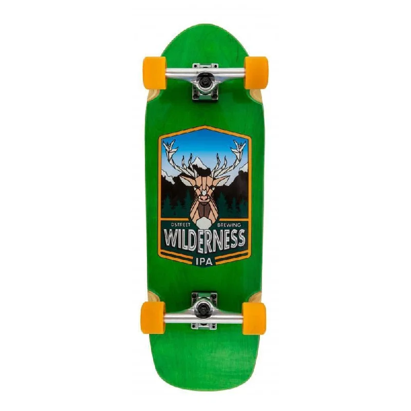 D Street Cruiser Wilderness Factory Complete Skateboard Green 10"