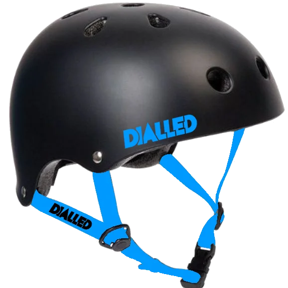 Dialled Protection Adjustable Skate / Scooter Helmet - Black / Blue