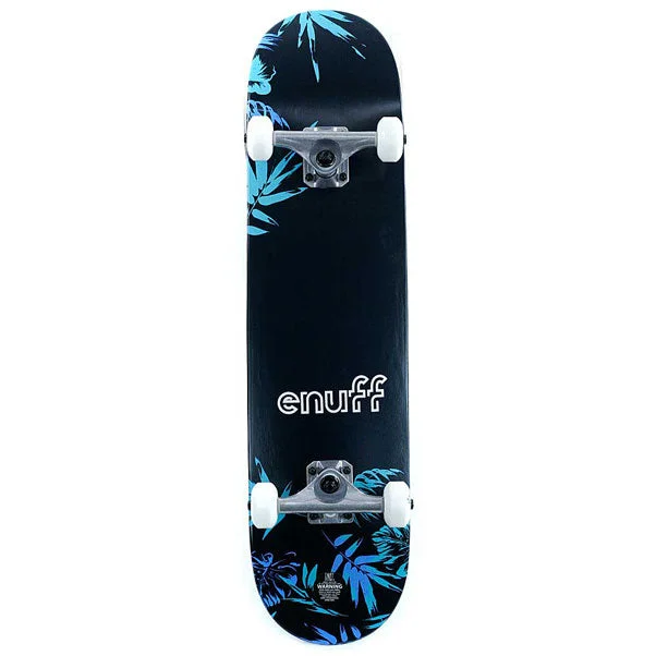 Enuff Skateboards Floral Factory Complete Skateboard Blue 7.75"