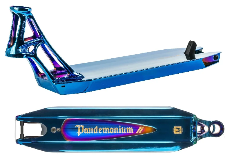 Ethic DTC Pandemonium V2 Chrome Blue Stunt Scooter Deck - 5.1" x 19.7"