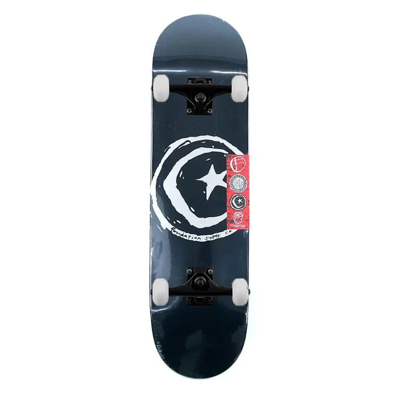 Foundation Star & Moon Complete Skateboard Black 8.0"