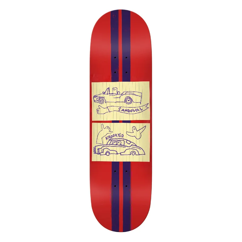 Krooked Sandoval Racecar 9.02" Red Skateboard Deck