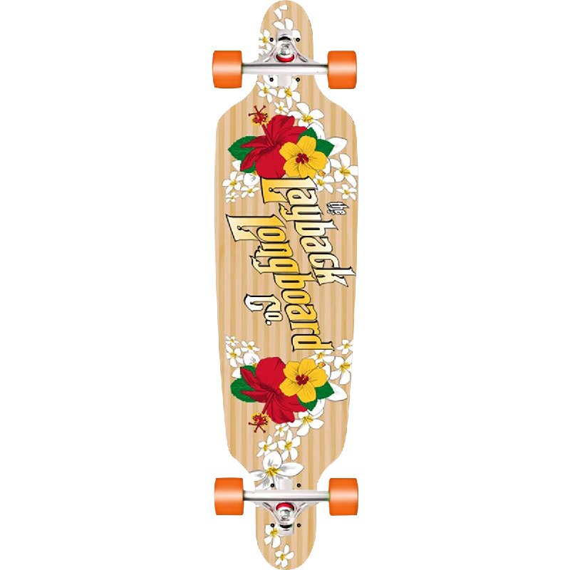 Layback Wahini Bamboo Drop Through Complete Longboard Skateboard -9.5x41