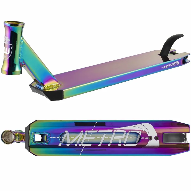 Longway Metro Neochrome Stunt Scooter Deck - 4.3" x 19.7"