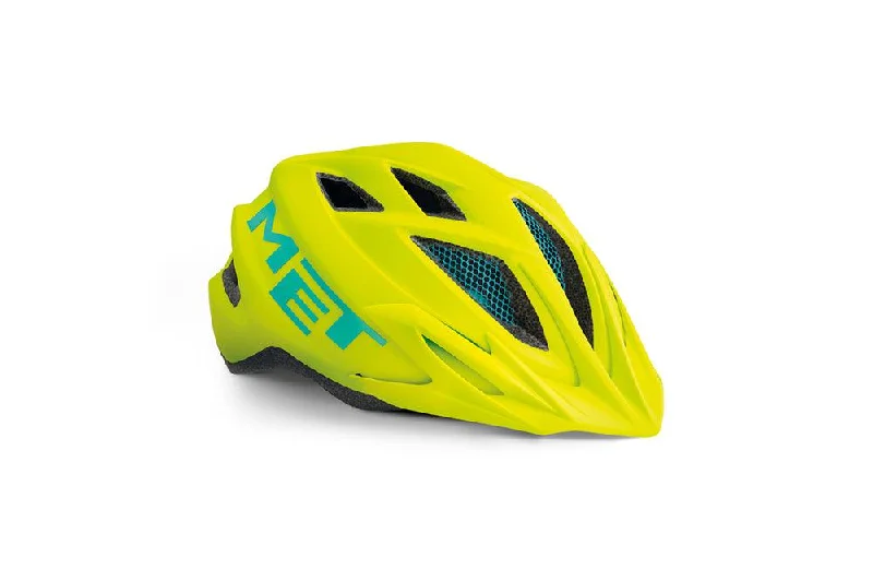 MET Crackerjack Safety Yellow Youth Helmet 52-57cm