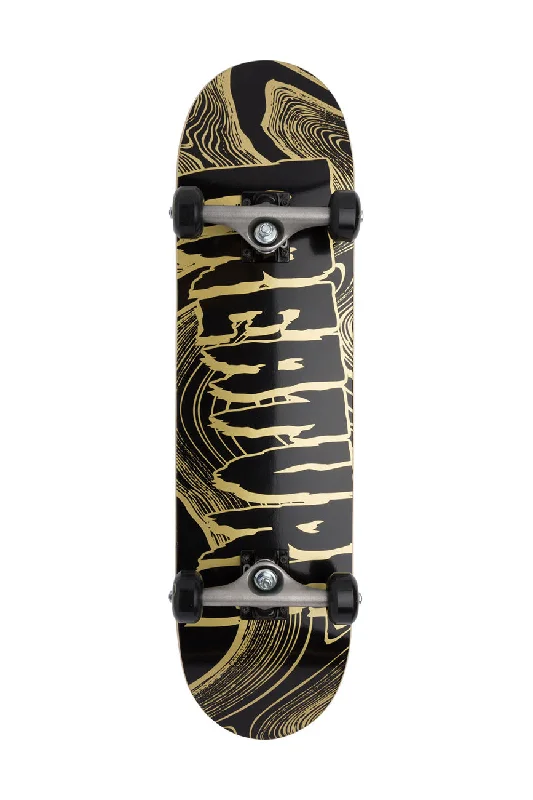 Metallic Swirl Logo Mini 7.75in x 30.00in Creature Skateboard Complete