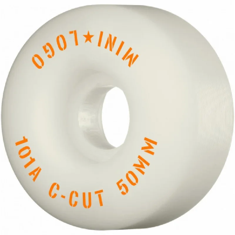 Mini Logo Skateboard Wheels C - Cut 2 101a - White