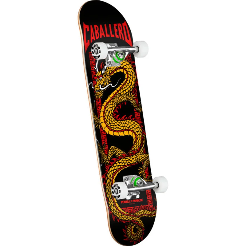 Powell Peralta 7.75" x 31.08" Cab Chinese Dragon Birch Black Complete Skateboard