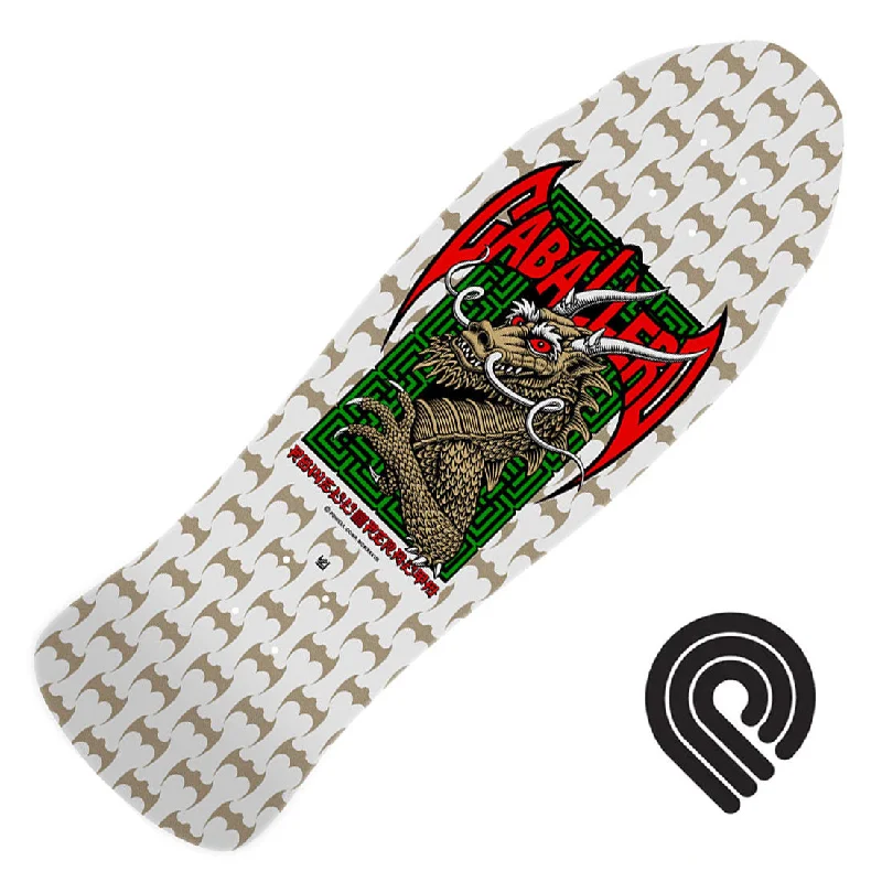 Powell Peralta Cab Street Dragon 9.625 Deck - White/Gold