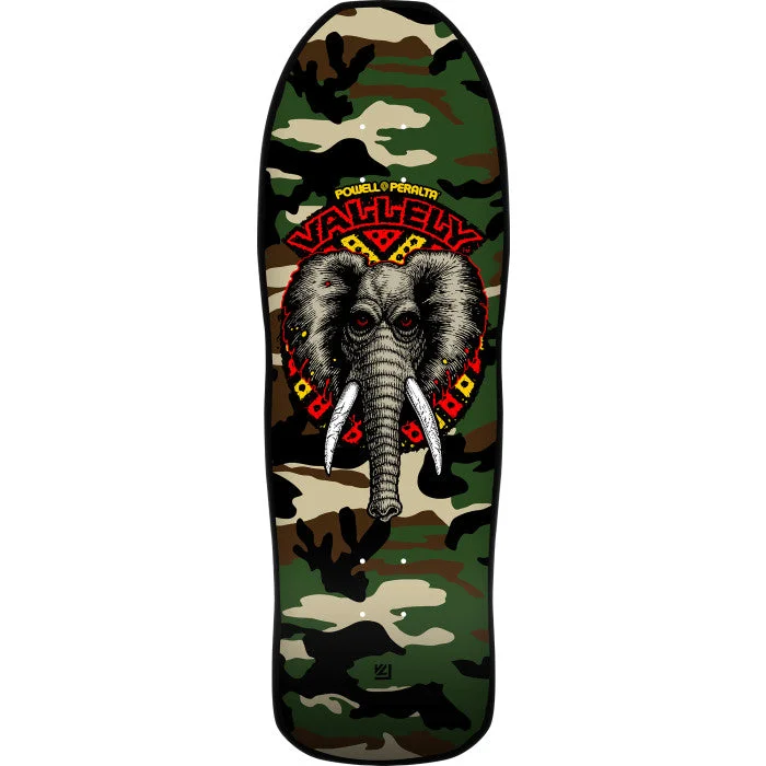 Powell Peralta Mike Vallely Elephant Reissue Skateboard Deck - 9.85" Camo