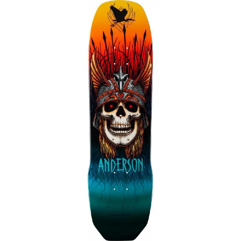 Powell Peralta Skateboards Flight Deck Andy Anderson Heron Skull Multi 8.45"