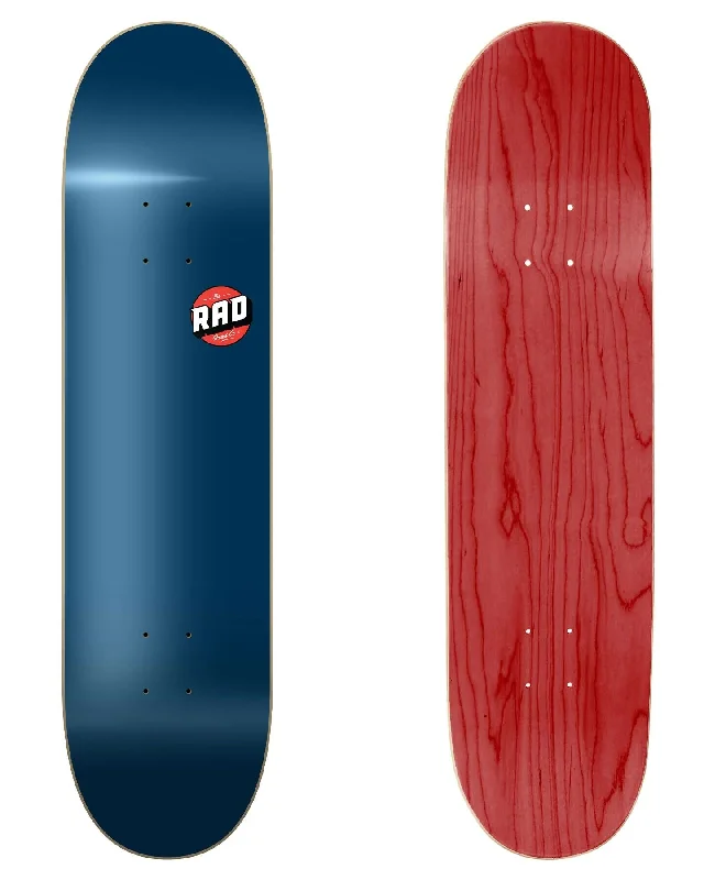 Rad Basic Logo Skateboard Deck Navy 7.75"