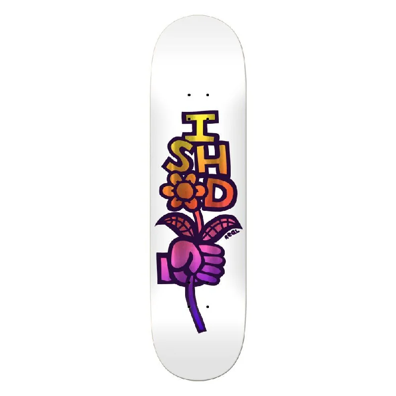 Real Skateboard Deck Ishod Bouquet White 8.38"