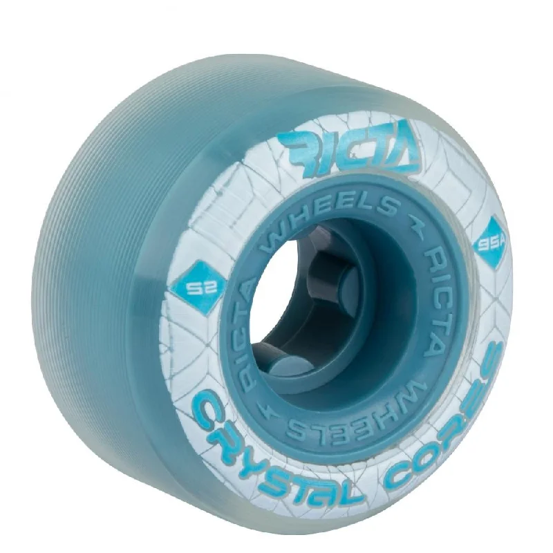 Ricta Crystal Cores Skateboard Wheels 95a Grey Black Blue 52mm