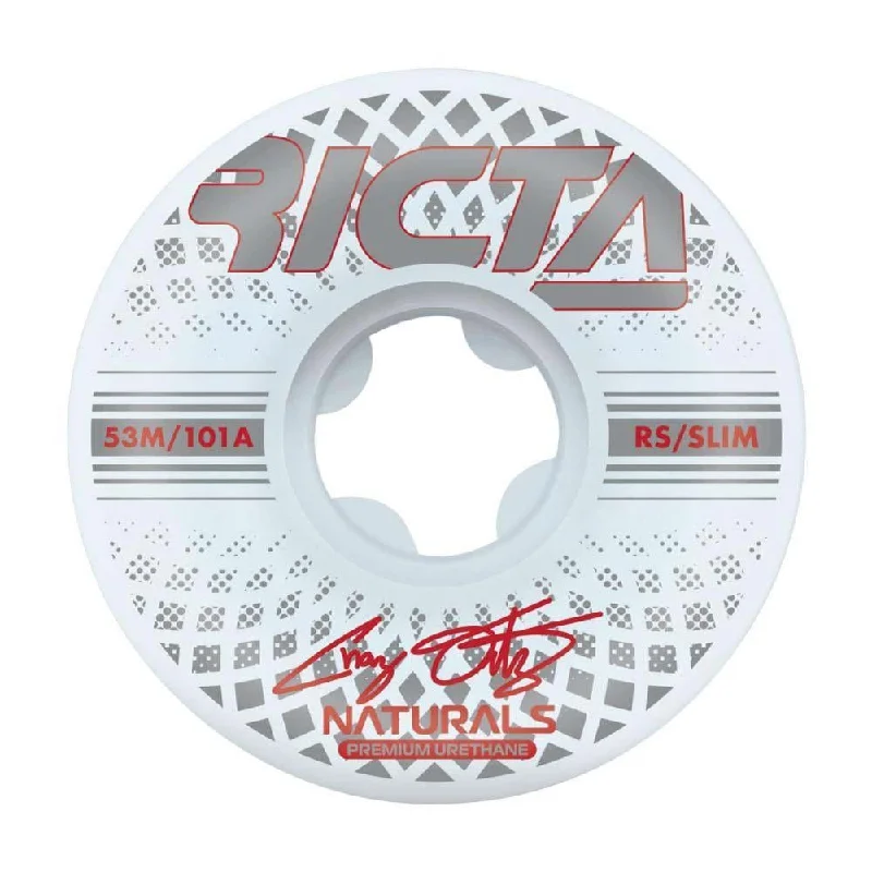 Ricta Skateboard Wheels Ortiz Reflective Naturals Slim 101a White 53mm