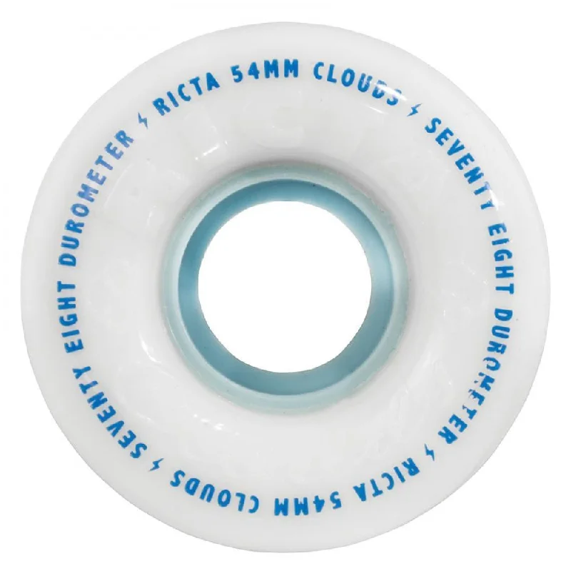 Ricta Wheels Clouds Skateboard Wheels 78A White Blue 54mm