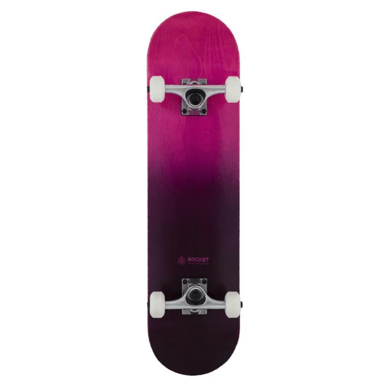 Rocket Double Dipped Complete Skateboard 7.75", Purple/Black