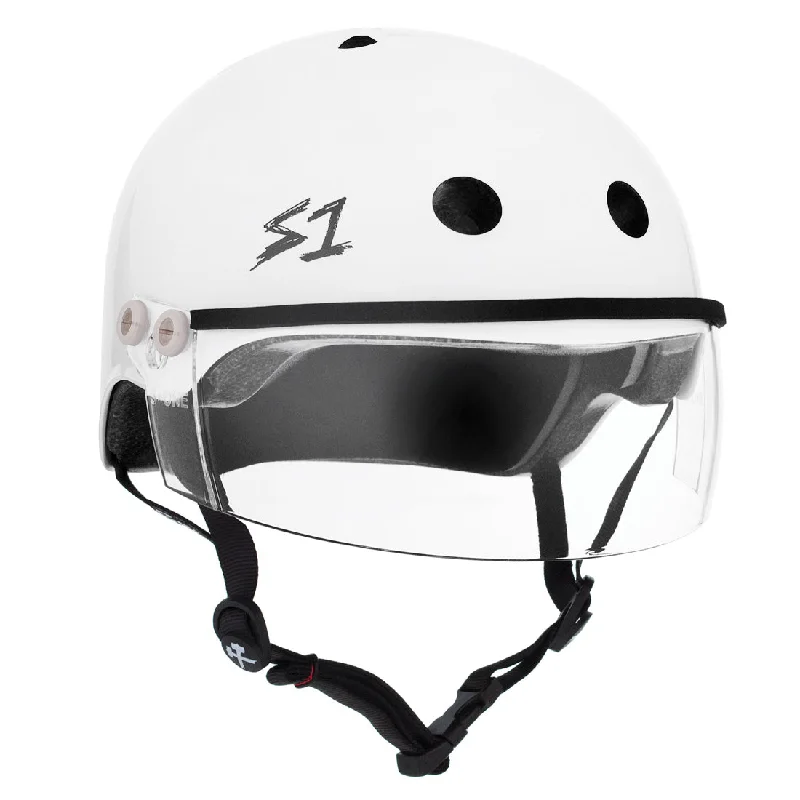 S-One Visor Lifer Helmet - White Gloss