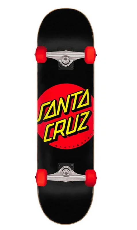 Santa Cruz Classic Dot Super Micro Black Skateboard 7.25in