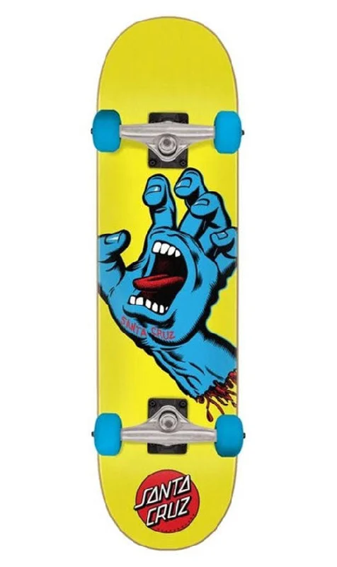 Santa Cruz Screaming Hand Skateboard Yellow 7.75in