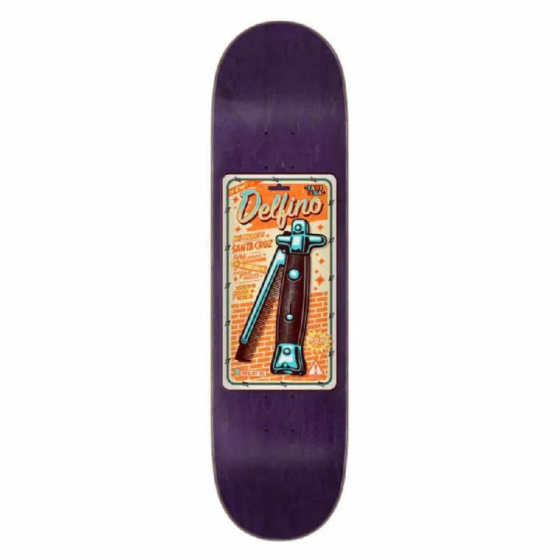 Santa Cruz Skateboard Deck Delfino Switchblade Combo Pro Purple/Multi 8.25"