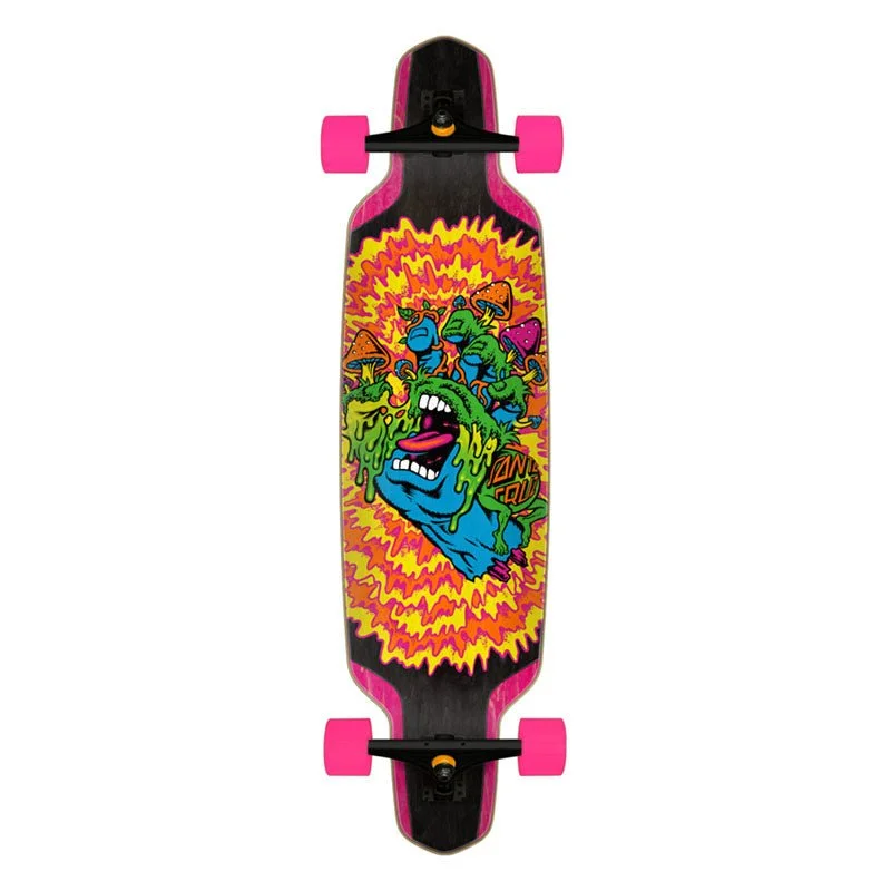 Santa Cruz Toxic Hand 9.50" x 37.52" Drop Down Cruiser Skateboard