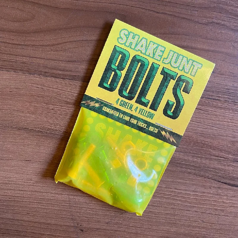 SHAKE JUNT - Green/Yellow 1" Phillips Bolts Skateboard Hardware