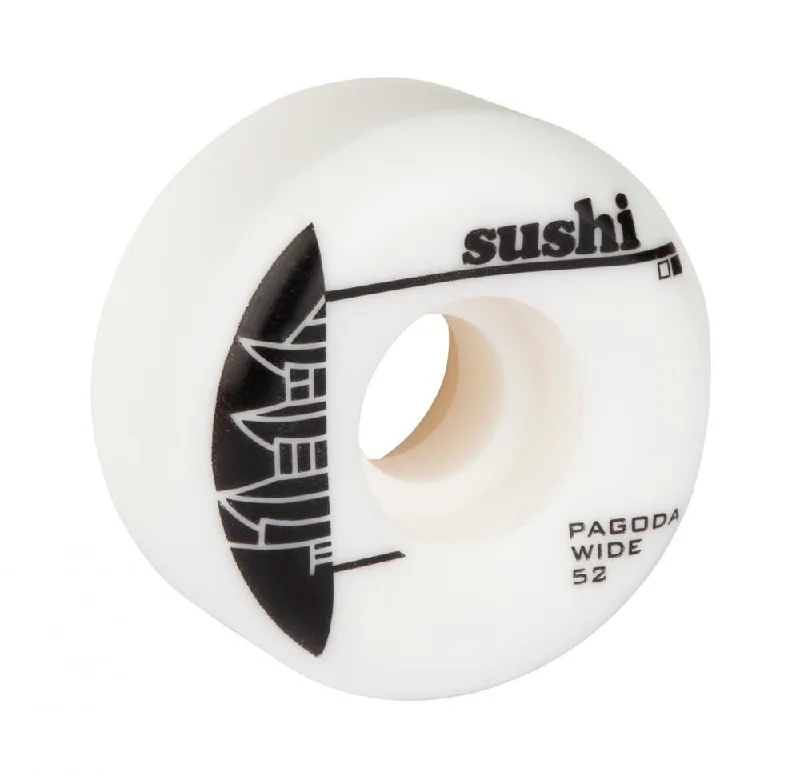 Sushi Skateboard Wheels Pagoda Wide - White