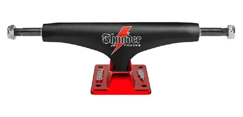 Thunder 148 Skateboard Trucks Strike Lights Black / Red - 148