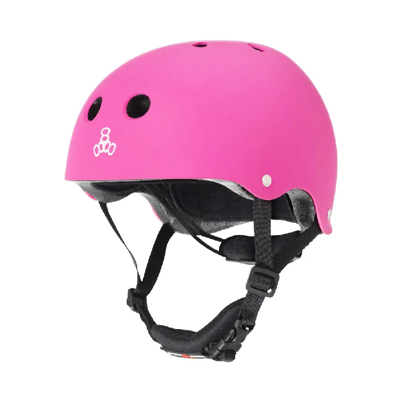 Triple 8 LIL8 Youth Bike Helmet - Neon Pink Rubber