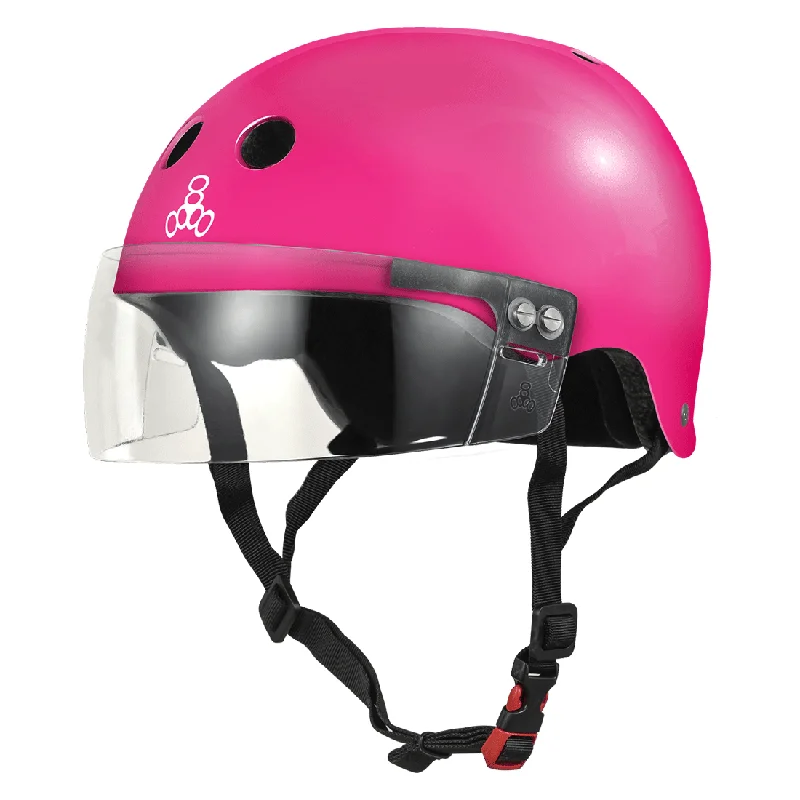 Triple 8 THE Cert SS Visor Helmet - Pink Gloss