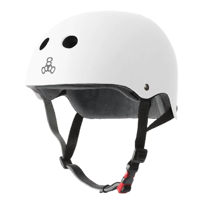 Triple 8 THE Cert SS Helmet - White Rubber