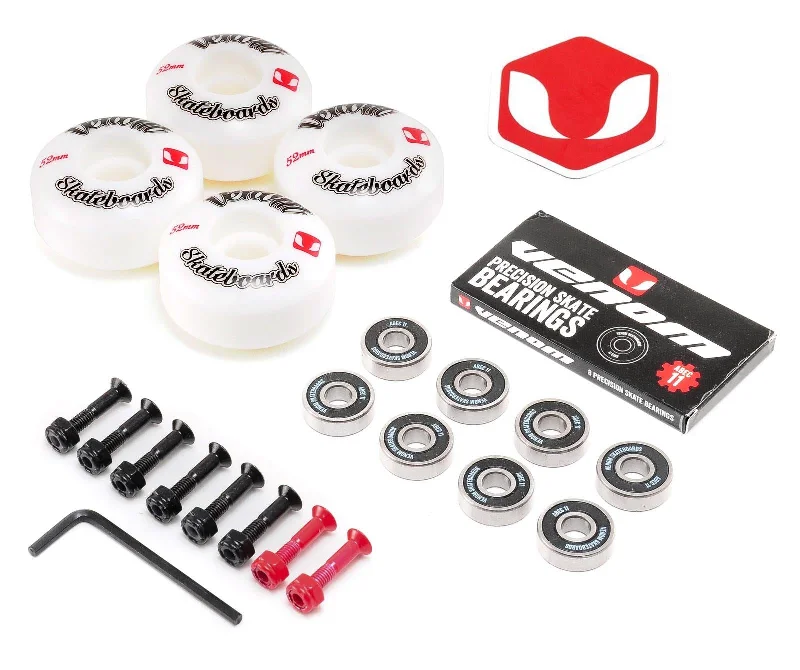 Venom Wheels, ABEC 11 Bearings + FREE Bolts Gift Pack