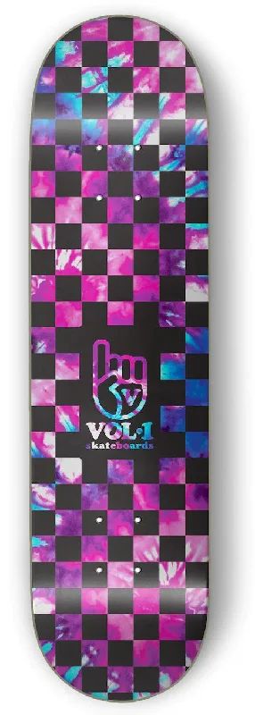 Vol.1 Dye Checker Pink/Blue Skateboard Deck - 7.75"