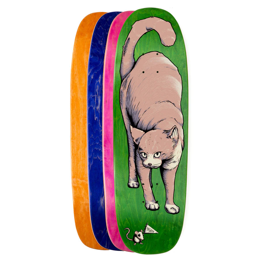 WALTZ SKATEBOARDS 8.75" Thicc-sby Freestyle Skateboard Deck - BIG CAT PINK COLOUR